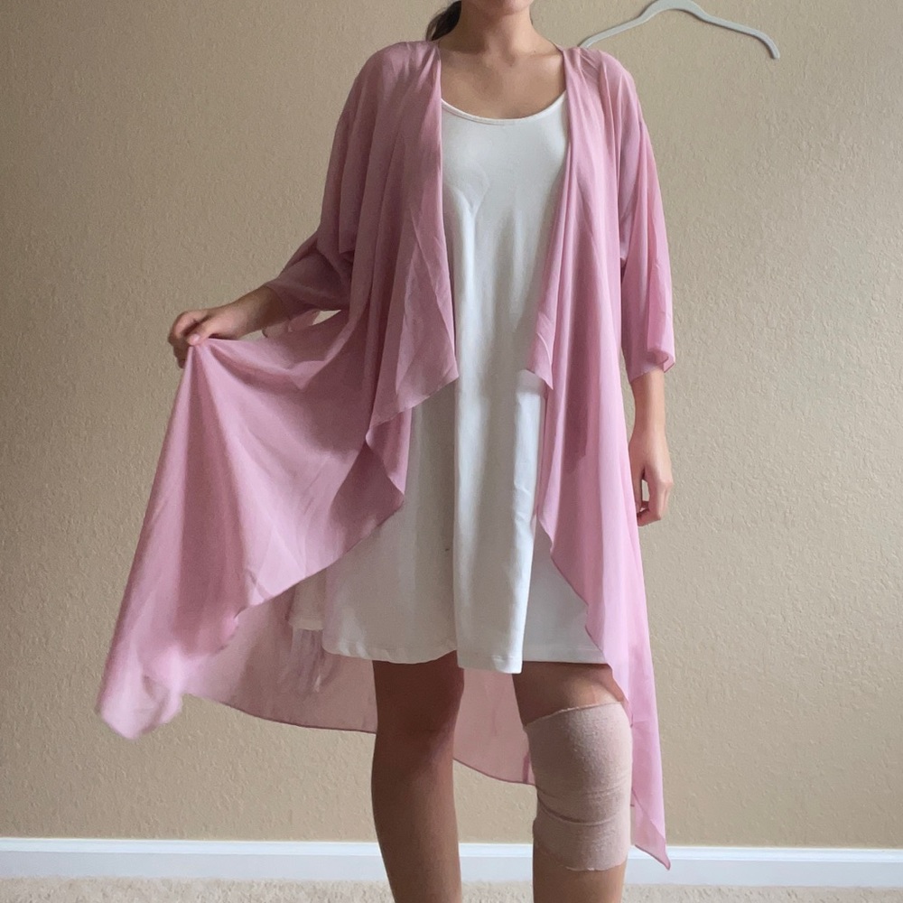 LULA ROE BABY PINK MESH CARDIGAN